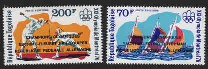 SCG5846 - Togo 1976 Olympic Champions Airmail Pair – Fencing & Yachting