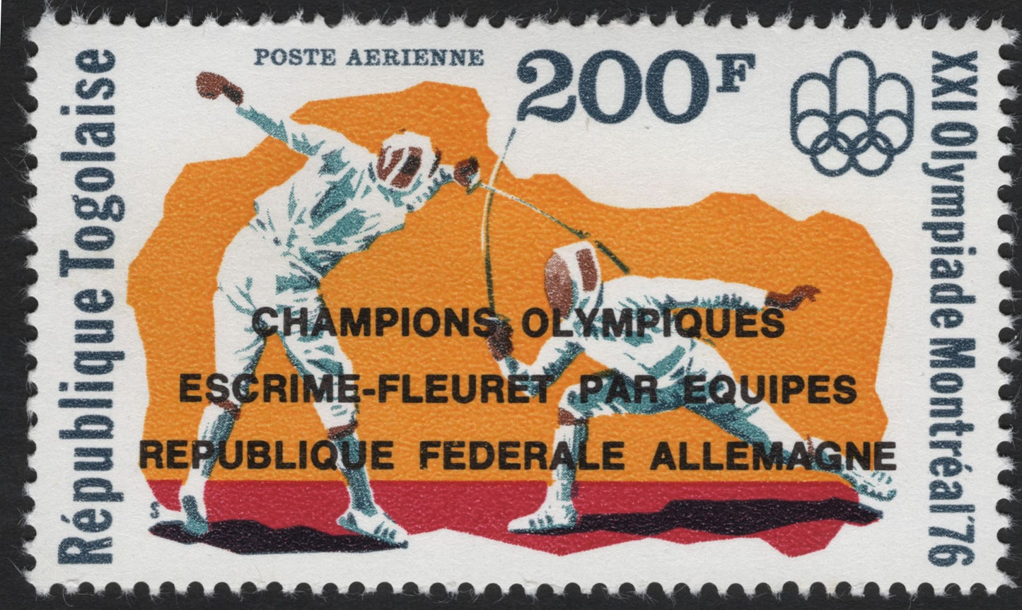 SCG5846 - Togo 1976 Olympic Champions Airmail Pair – Fencing & Yachting