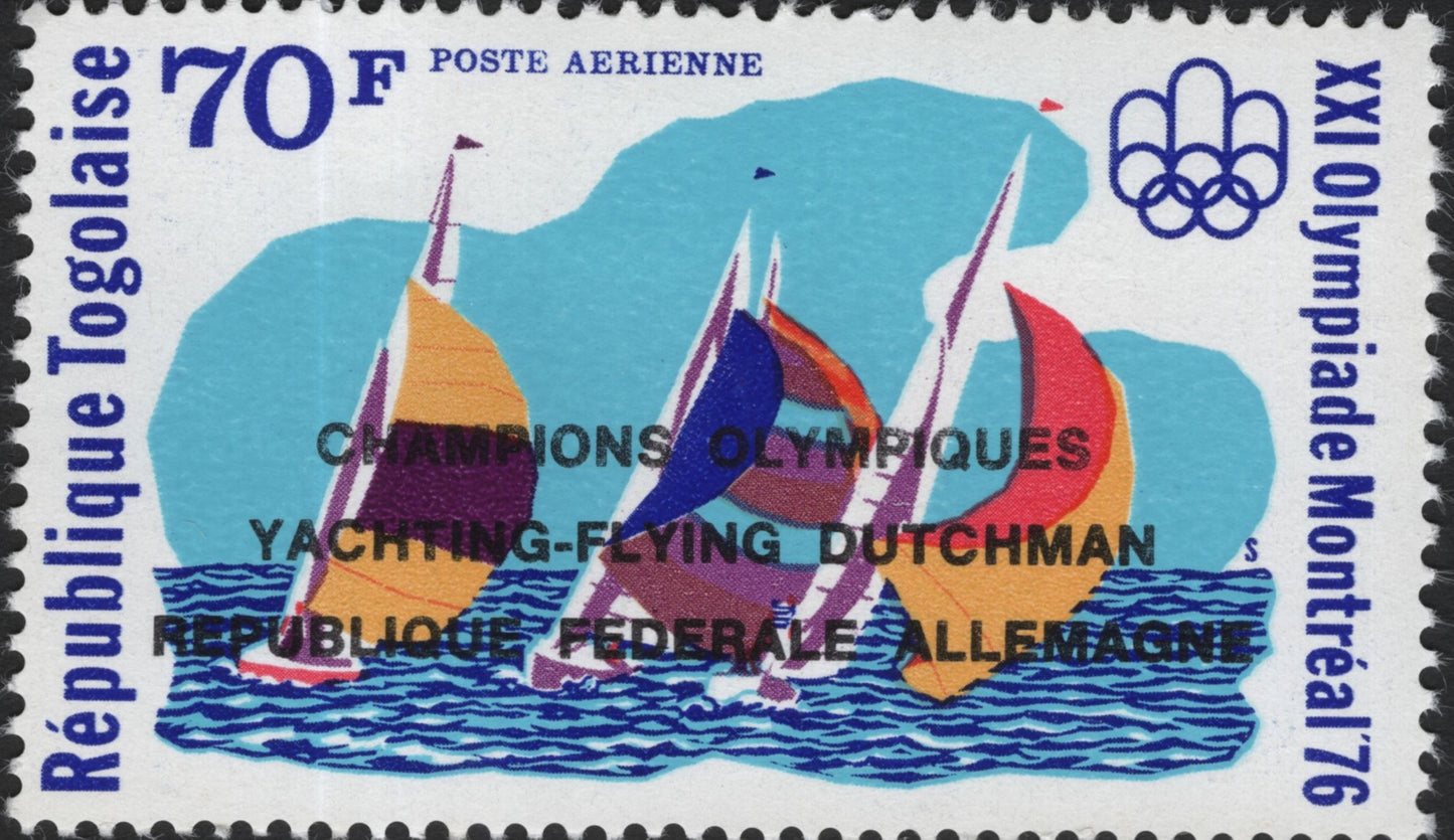 SCG5846 - Togo 1976 Olympic Champions Airmail Pair – Fencing & Yachting