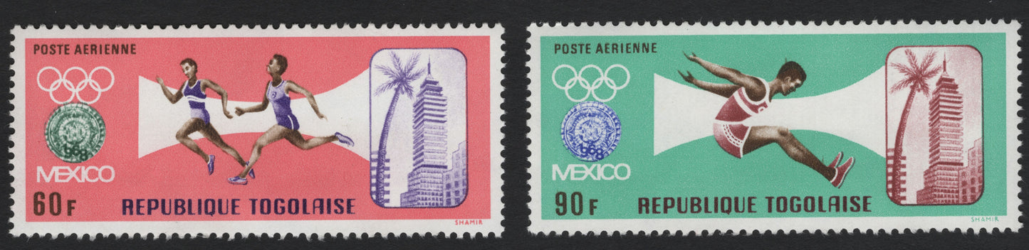 SCG5848 - Togo 1968 Mexico City Olympic Games Airmail Stamps