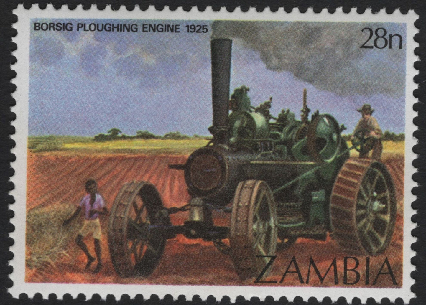SCG5844 - Agricultural Machinery on Stamps – Zambia & Saudi Arabia Issues
