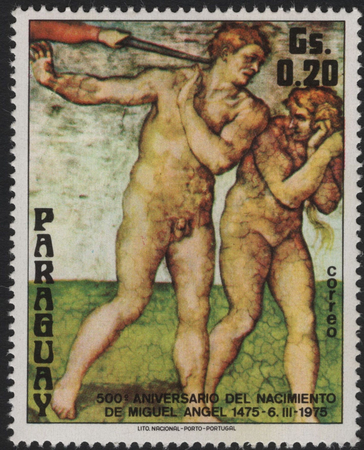 SCG5834 - Paraguay 1975 – 500th Anniversary of Michelangelo’s Birth