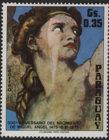 SCG5834 - Paraguay 1975 – 500th Anniversary of Michelangelo’s Birth