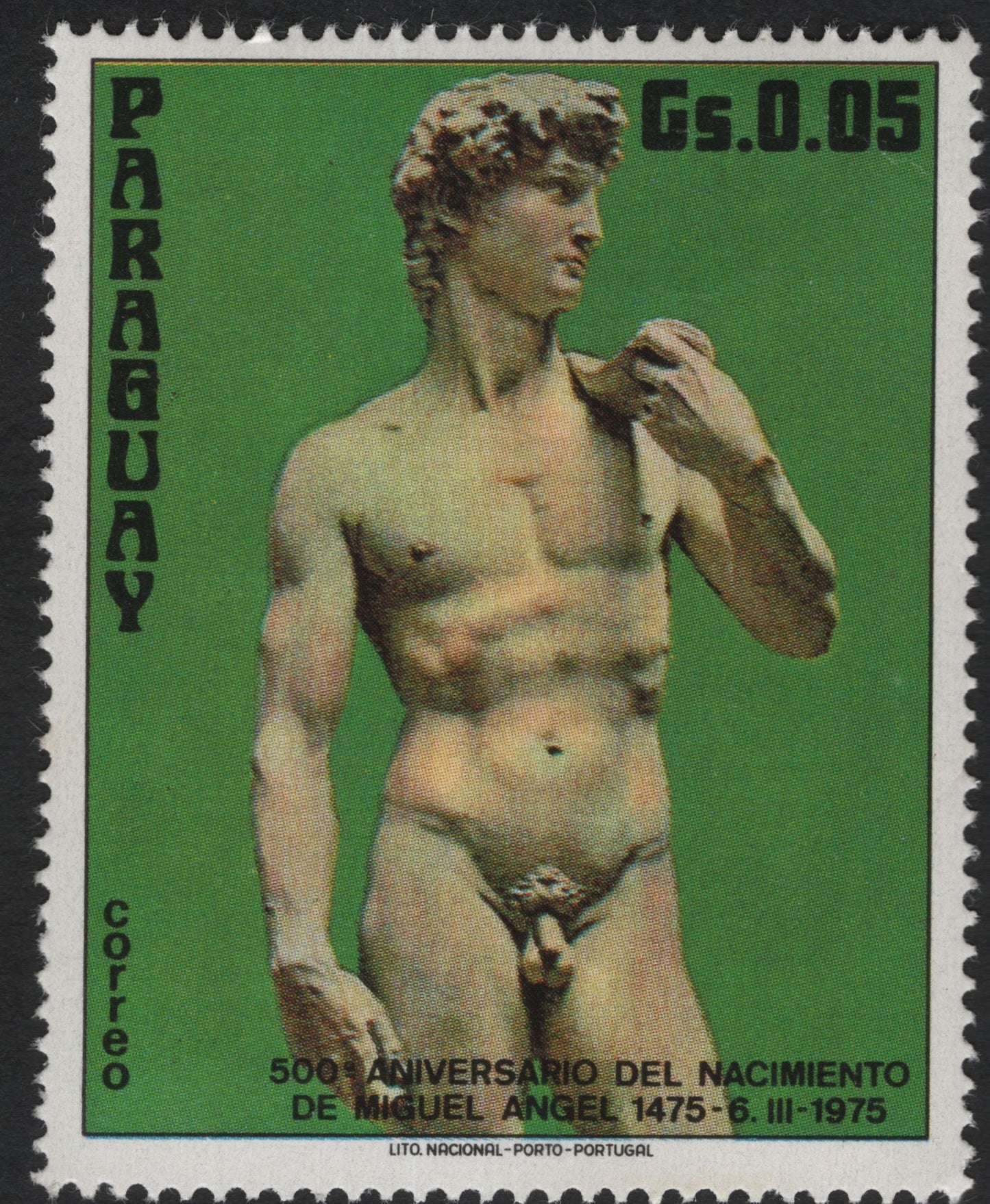 SCG5834 - Paraguay 1975 – 500th Anniversary of Michelangelo’s Birth
