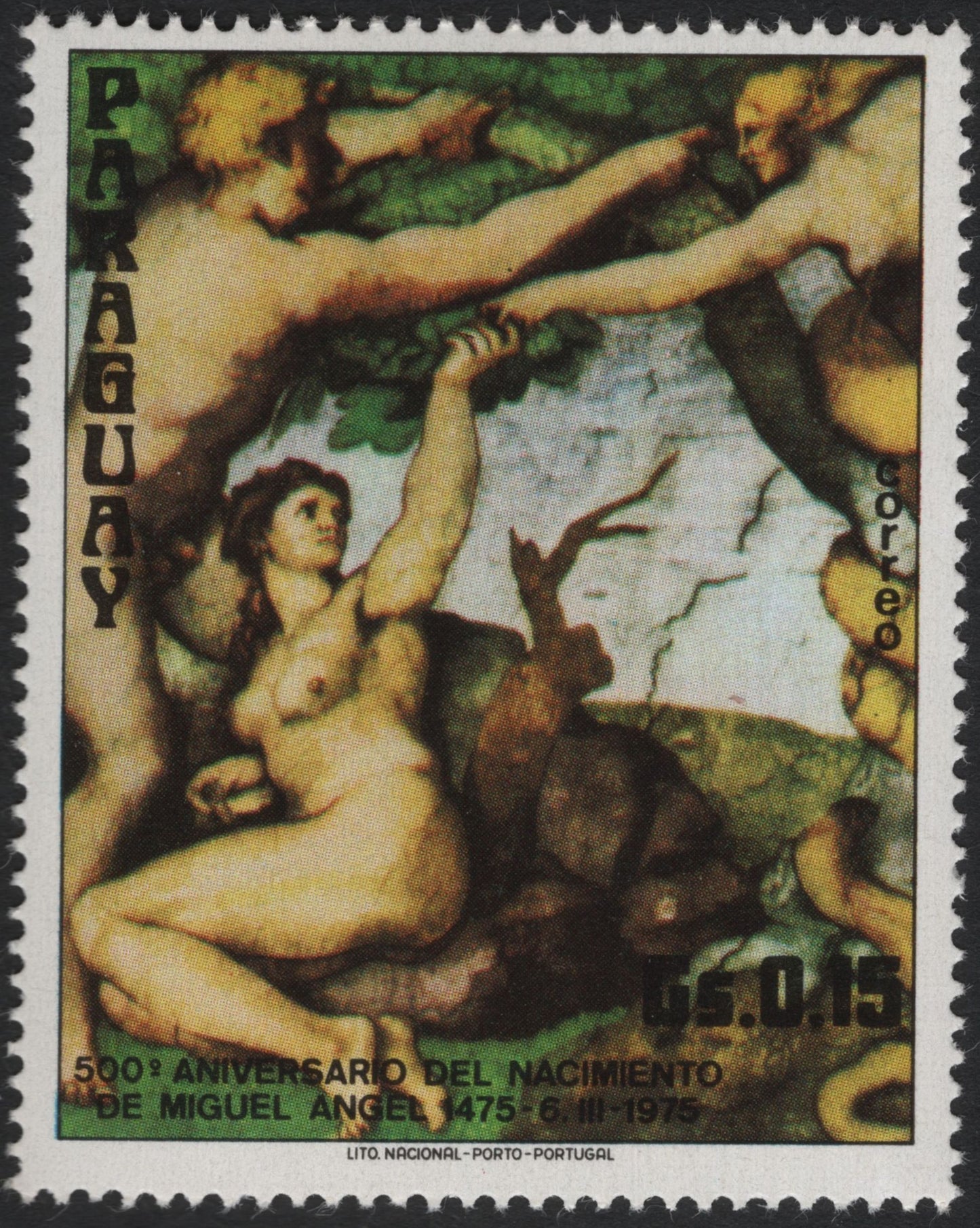 SCG5834 - Paraguay 1975 – 500th Anniversary of Michelangelo’s Birth