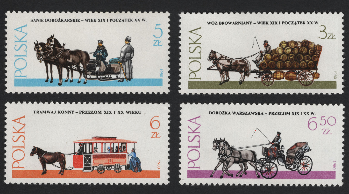 SCG5835 - Philatelic Entry: Poland 1980 – Horse-Drawn Vehicles Series