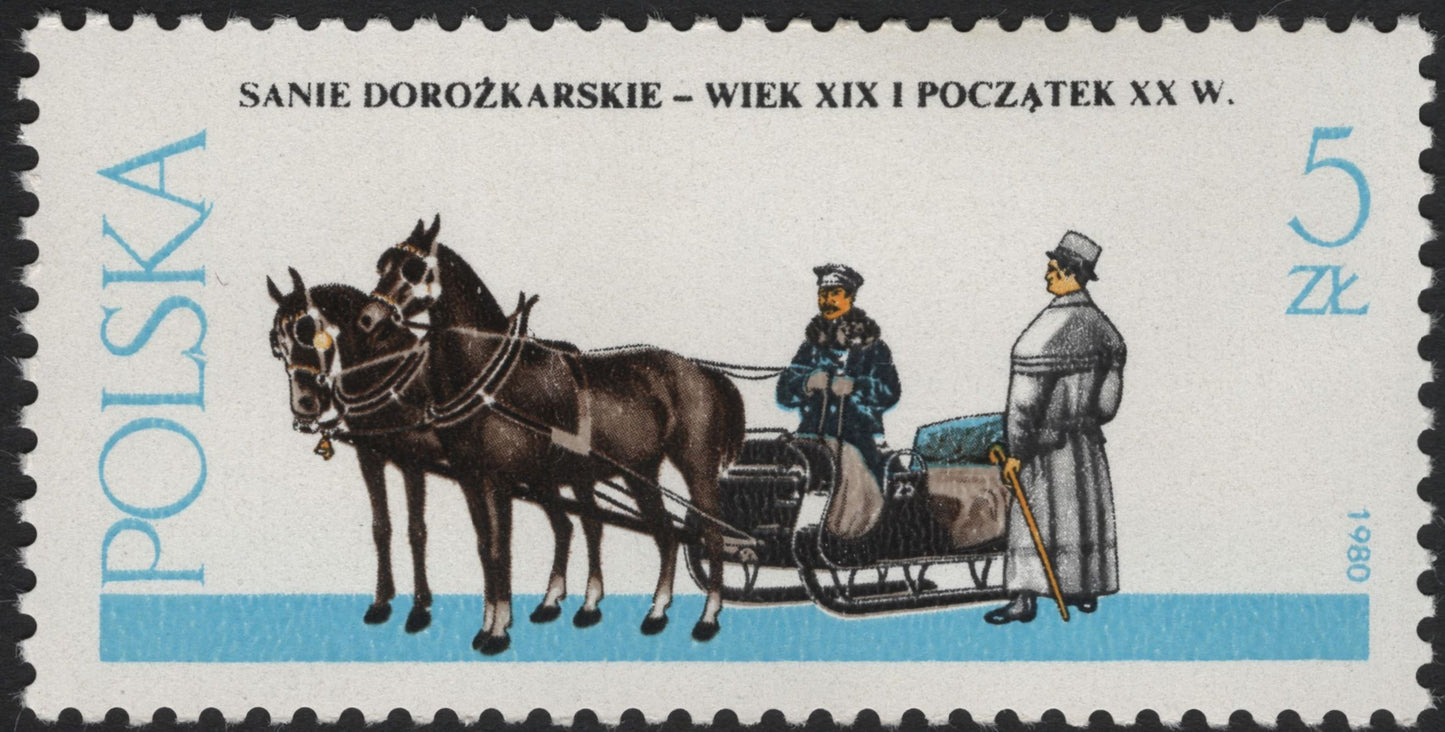 SCG5835 - Philatelic Entry: Poland 1980 – Horse-Drawn Vehicles Series