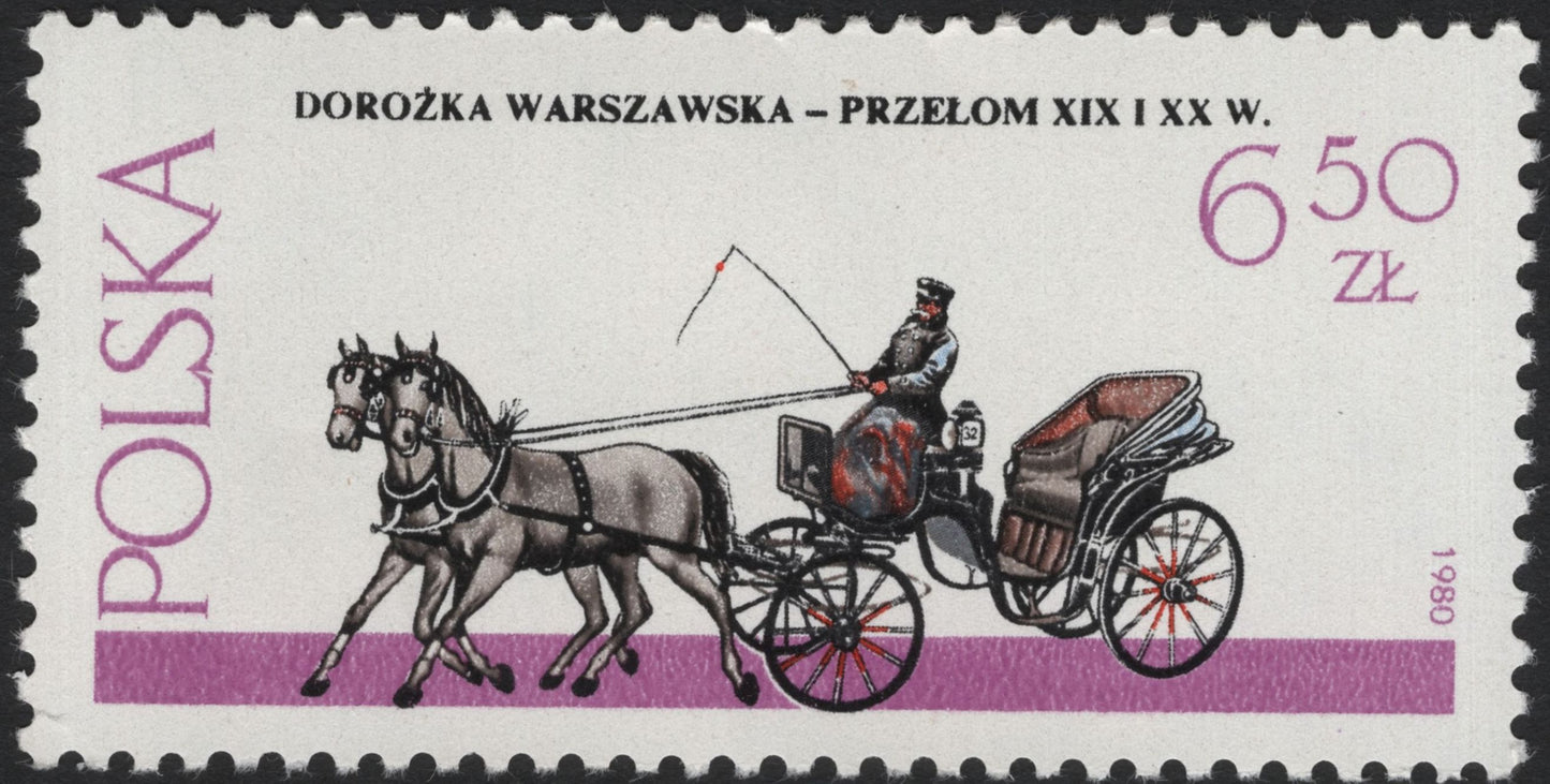 SCG5835 - Philatelic Entry: Poland 1980 – Horse-Drawn Vehicles Series