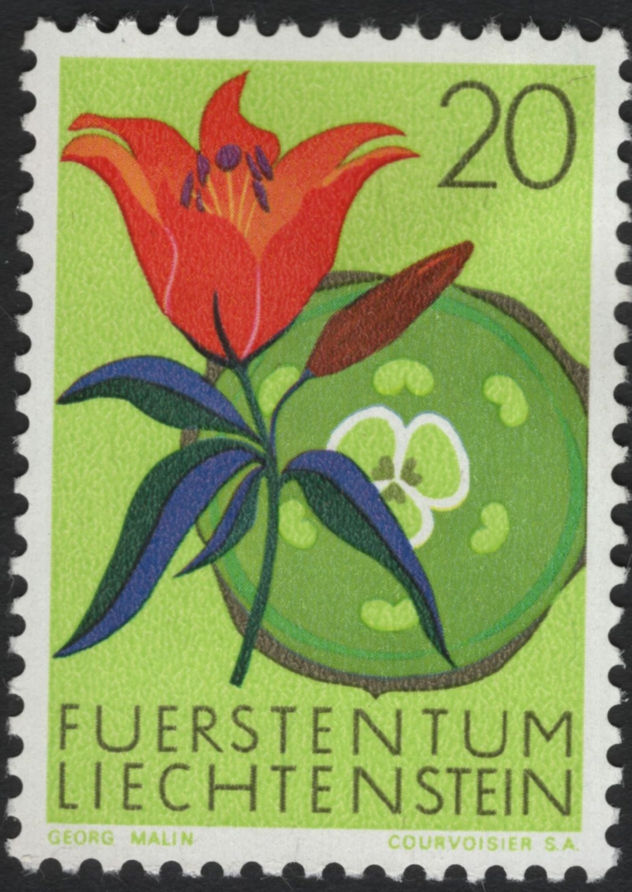 SCG5890 - Liechtenstein 1965 – Alpine Flowers Series
