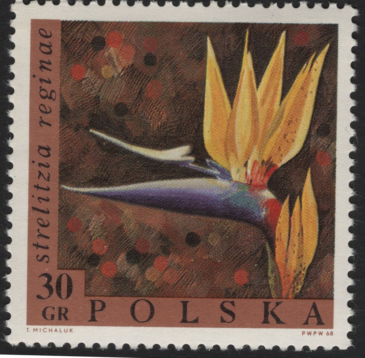 SCG5888 - 🇵🇱 Poland 1968 – Exotic Flowers Series