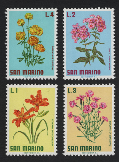 SCG5893 - Philatelic Entry – San Marino 1960s Flora Series