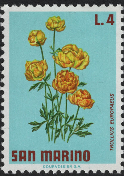 SCG5893 - Philatelic Entry – San Marino 1960s Flora Series