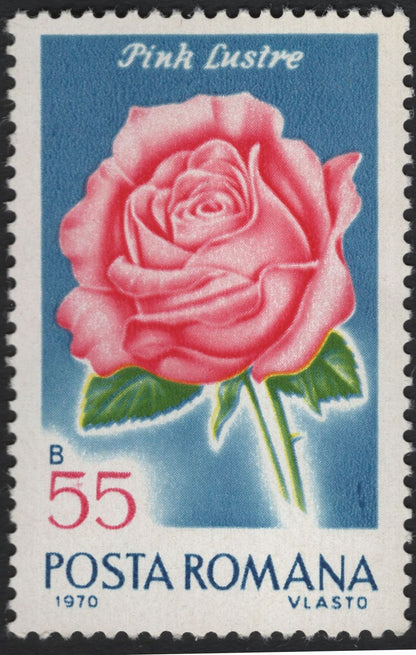 SCG5894 - Romania 1970 “Roses” Definitive Issue – Wiener Charme, Icebery, and Pink Lustre