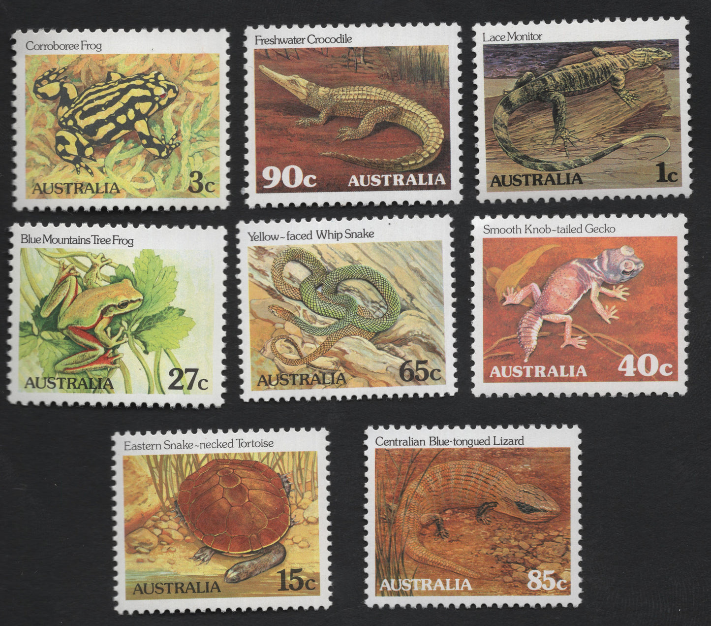 SCG5899 - Philatelic Entry – Australia 1980 “Reptiles and Amphibians” Series