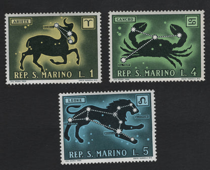 SCG5900 - Zodiac Constellations – San Marino 1969 (Ariete, Cancro, Leone)