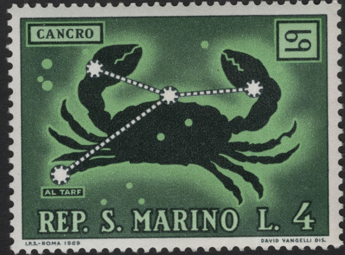 SCG5900 - Zodiac Constellations – San Marino 1969 (Ariete, Cancro, Leone)