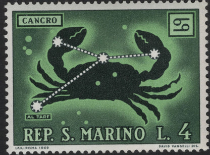 SCG5900 - Zodiac Constellations – San Marino 1969 (Ariete, Cancro, Leone)