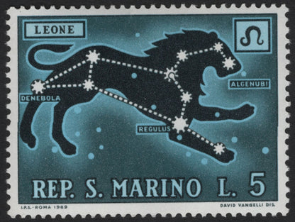 SCG5900 - Zodiac Constellations – San Marino 1969 (Ariete, Cancro, Leone)