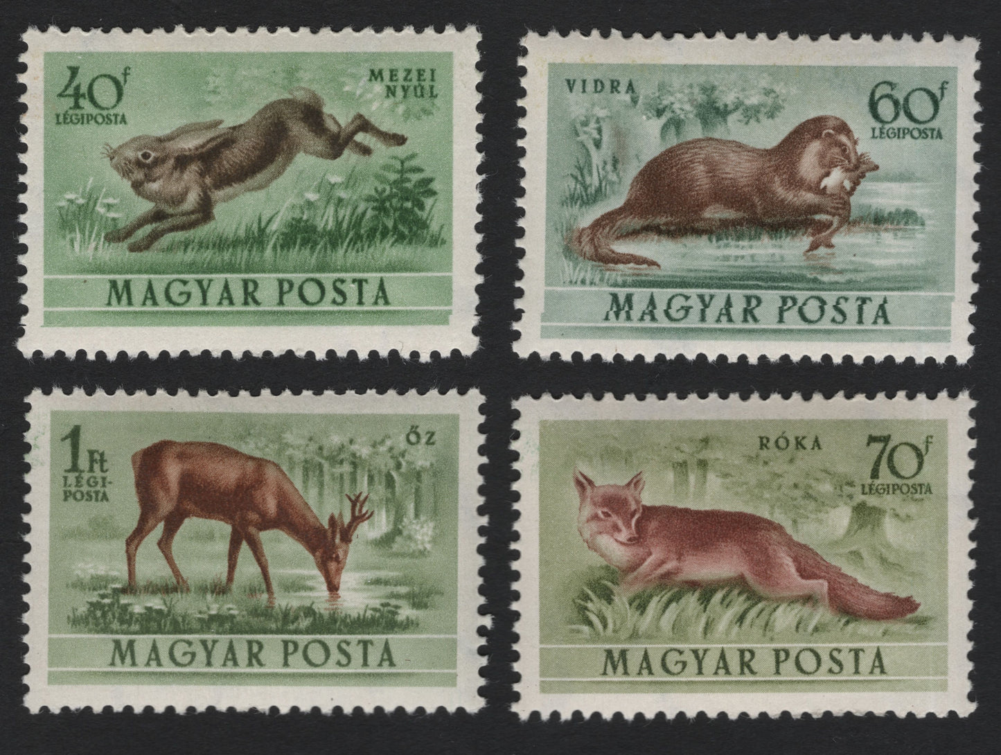 SCG5898 - Hungary 1958 Airmail “Wild Animals” Series