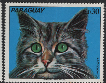 SCG5904 - Paraguay 1970s "Cat Breeds" Definitive Set