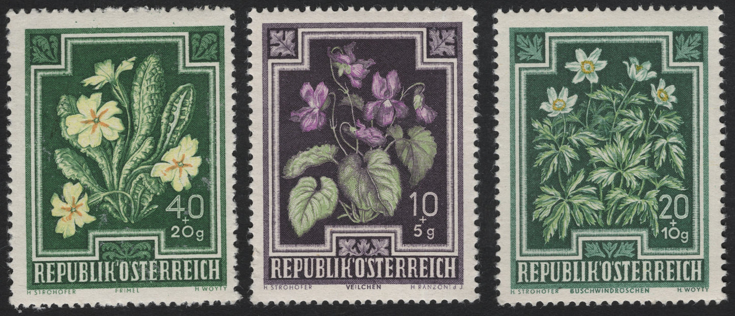 SCG5908 - 🇦🇹 Austria – Alpine Flowers Semi-Postal Set