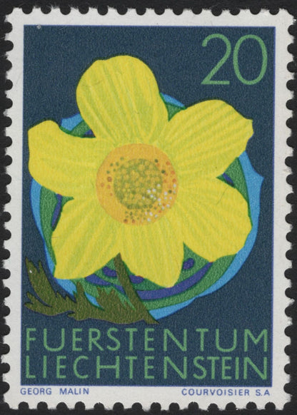 SCG5910 - Philatelic Entry – Liechtenstein 1965 “Wildflowers” Series