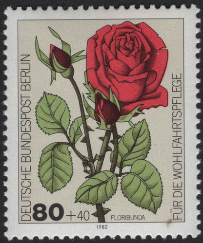 SCG5911 - Philatelic Entry – Germany (Berlin) 1982 “Roses for Welfare” Series