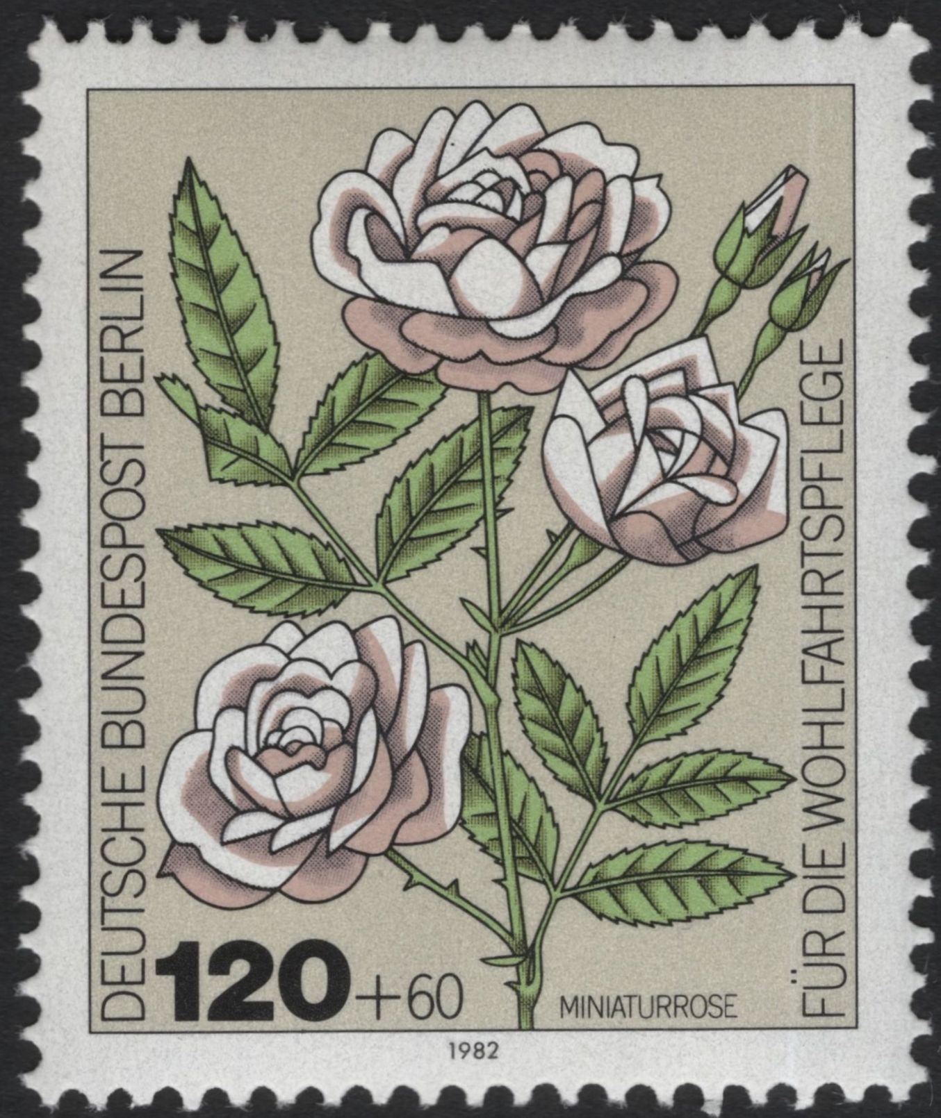 SCG5911 - Philatelic Entry – Germany (Berlin) 1982 “Roses for Welfare” Series