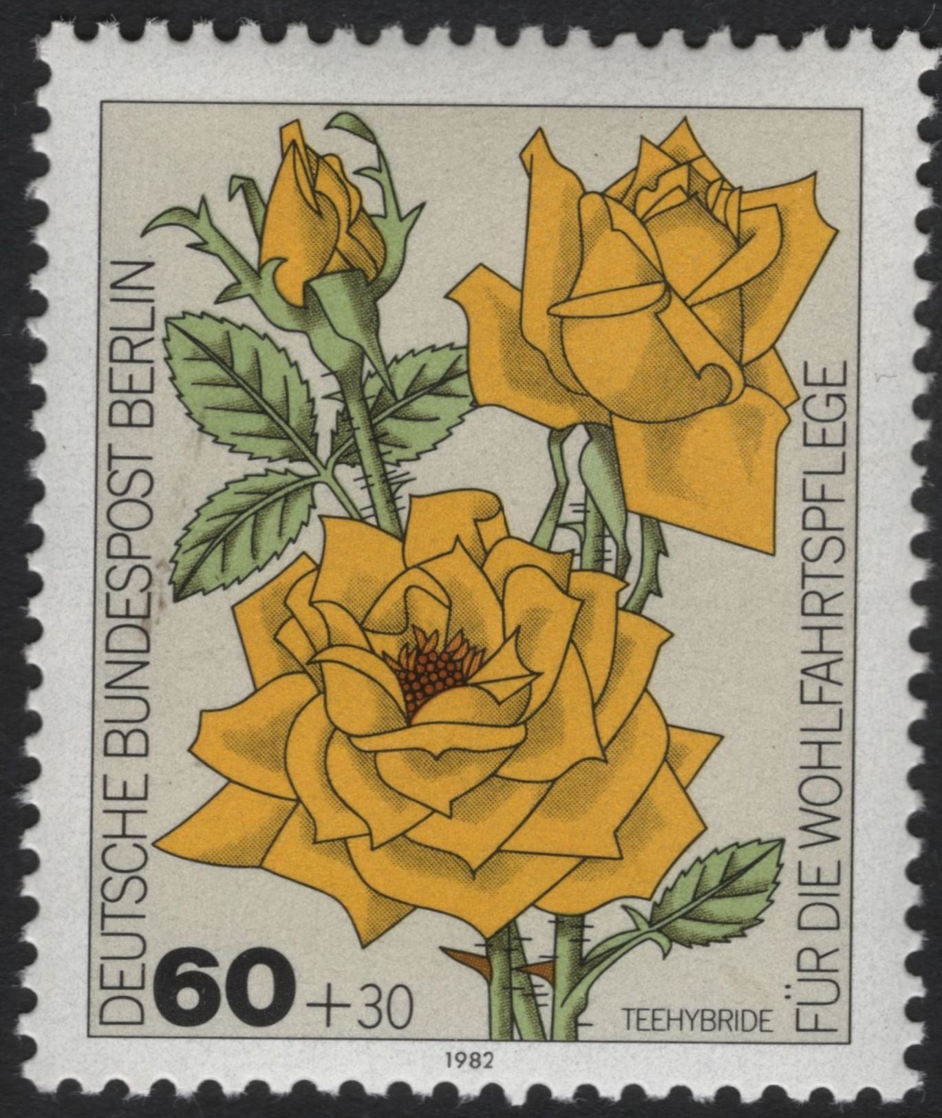 SCG5911 - Philatelic Entry – Germany (Berlin) 1982 “Roses for Welfare” Series