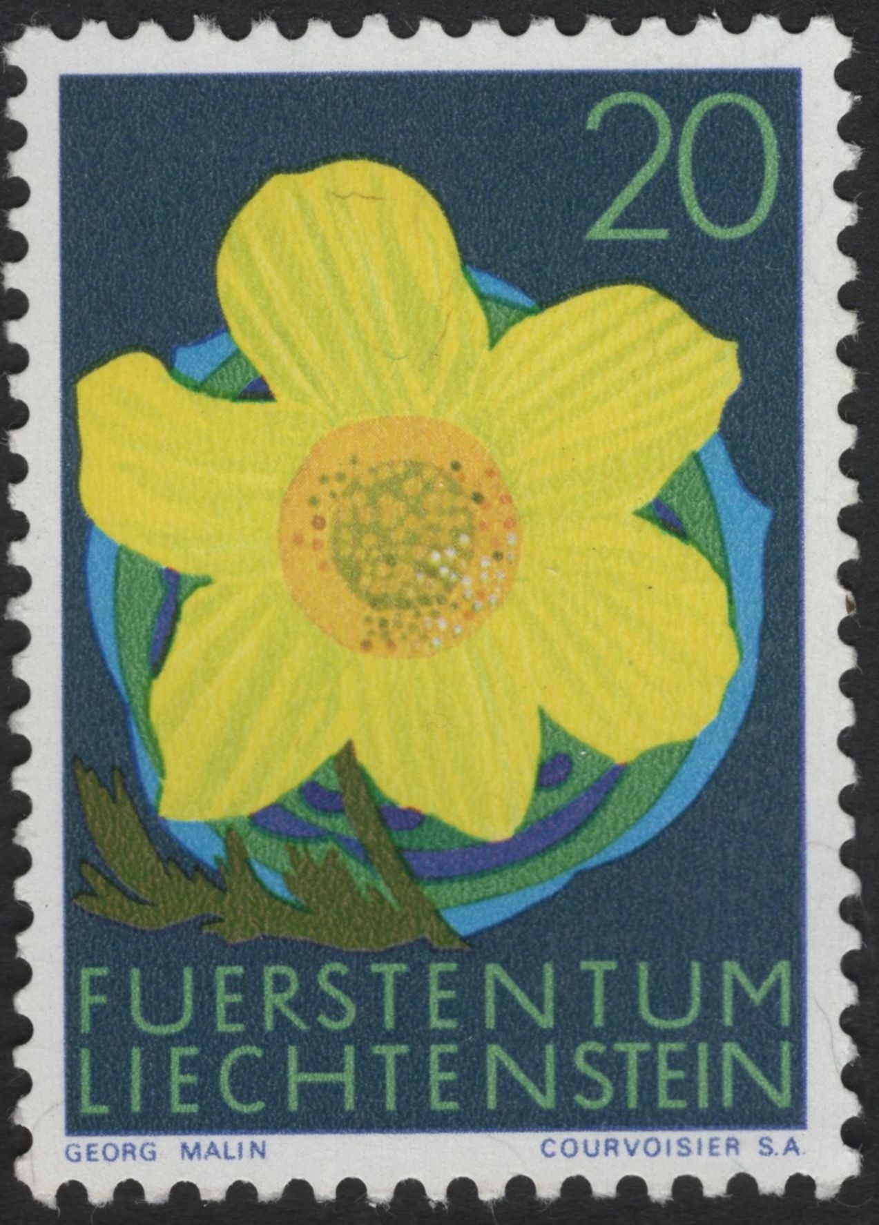 SCG5912 - Liechtenstein 1965 – Alpine Flowers Series