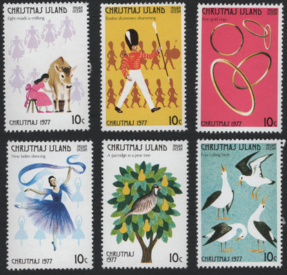 SCG5914 - Christmas Island “Twelve Days of Christmas” Stamp Set (1977)