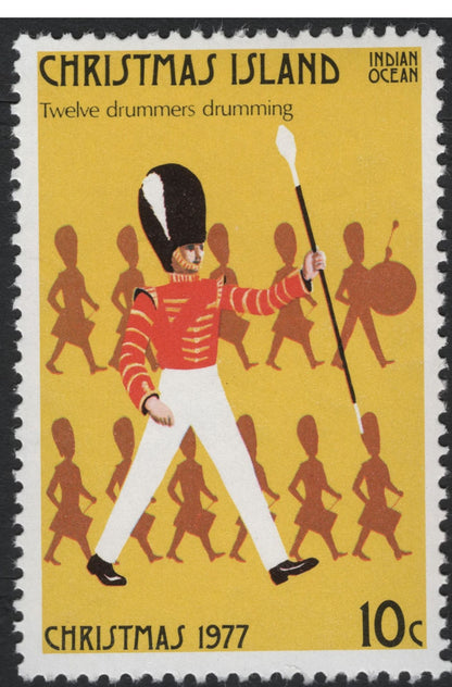 SCG5914 - Christmas Island “Twelve Days of Christmas” Stamp Set (1977)