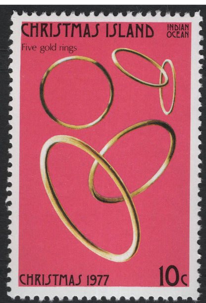 SCG5914 - Christmas Island “Twelve Days of Christmas” Stamp Set (1977)