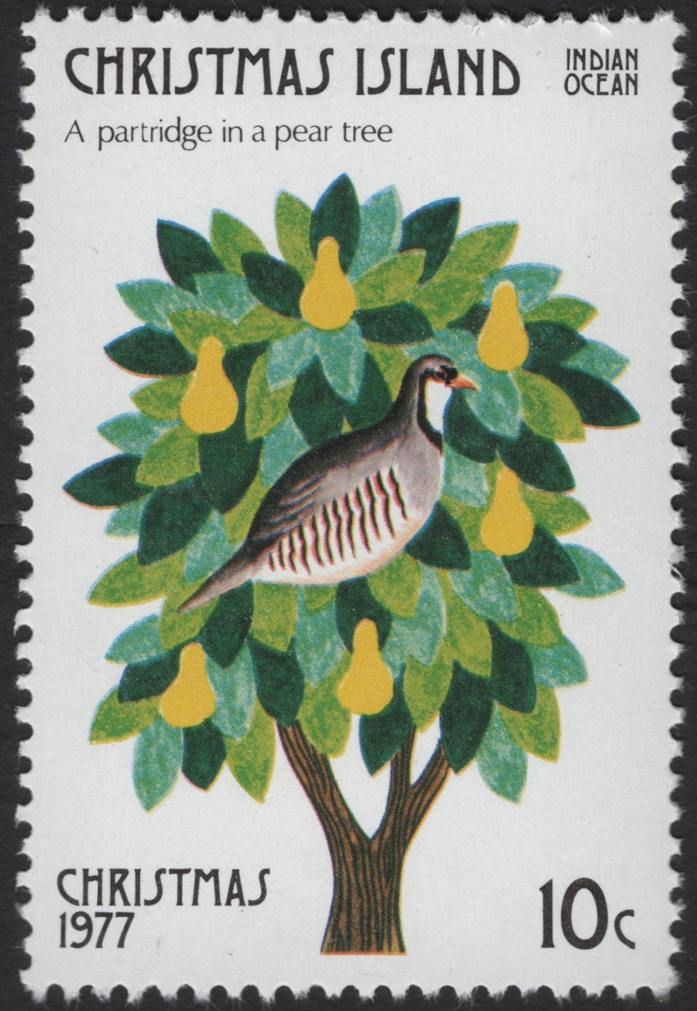 SCG5914 - Christmas Island “Twelve Days of Christmas” Stamp Set (1977)