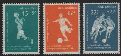 SCG5917 - Netherlands Antilles – 1957 Caribbean Football Championship Semi-Postal Set