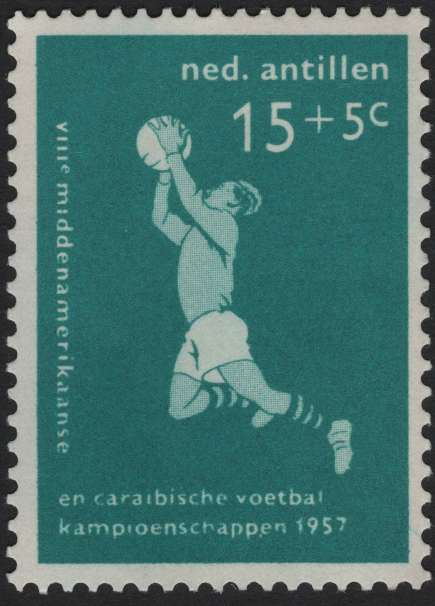 SCG5917 - Netherlands Antilles – 1957 Caribbean Football Championship Semi-Postal Set