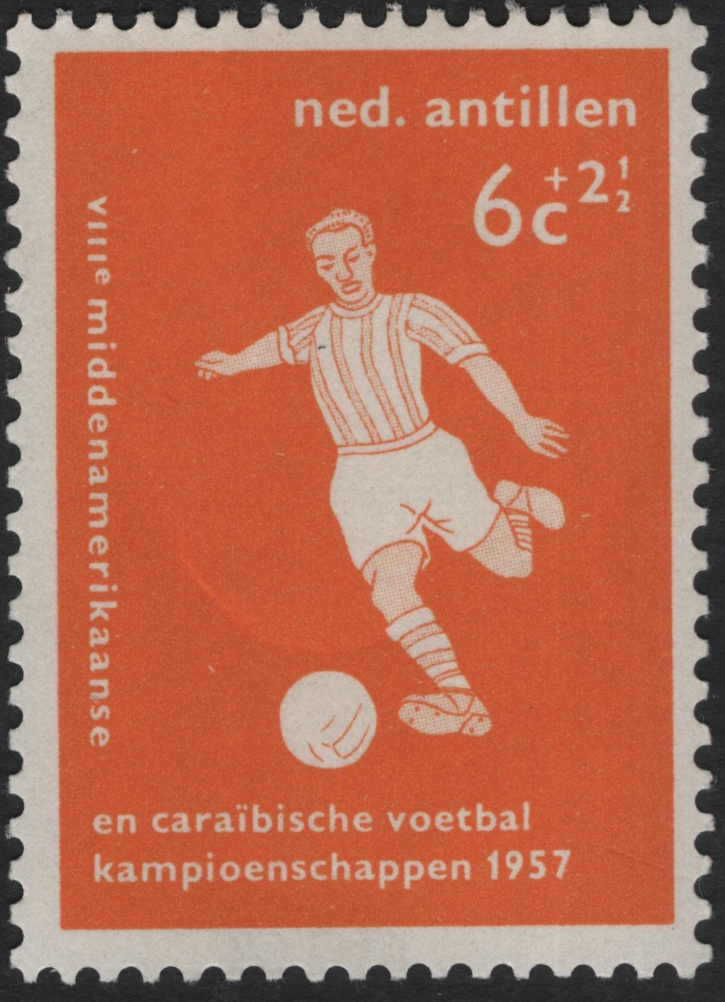 SCG5917 - Netherlands Antilles – 1957 Caribbean Football Championship Semi-Postal Set