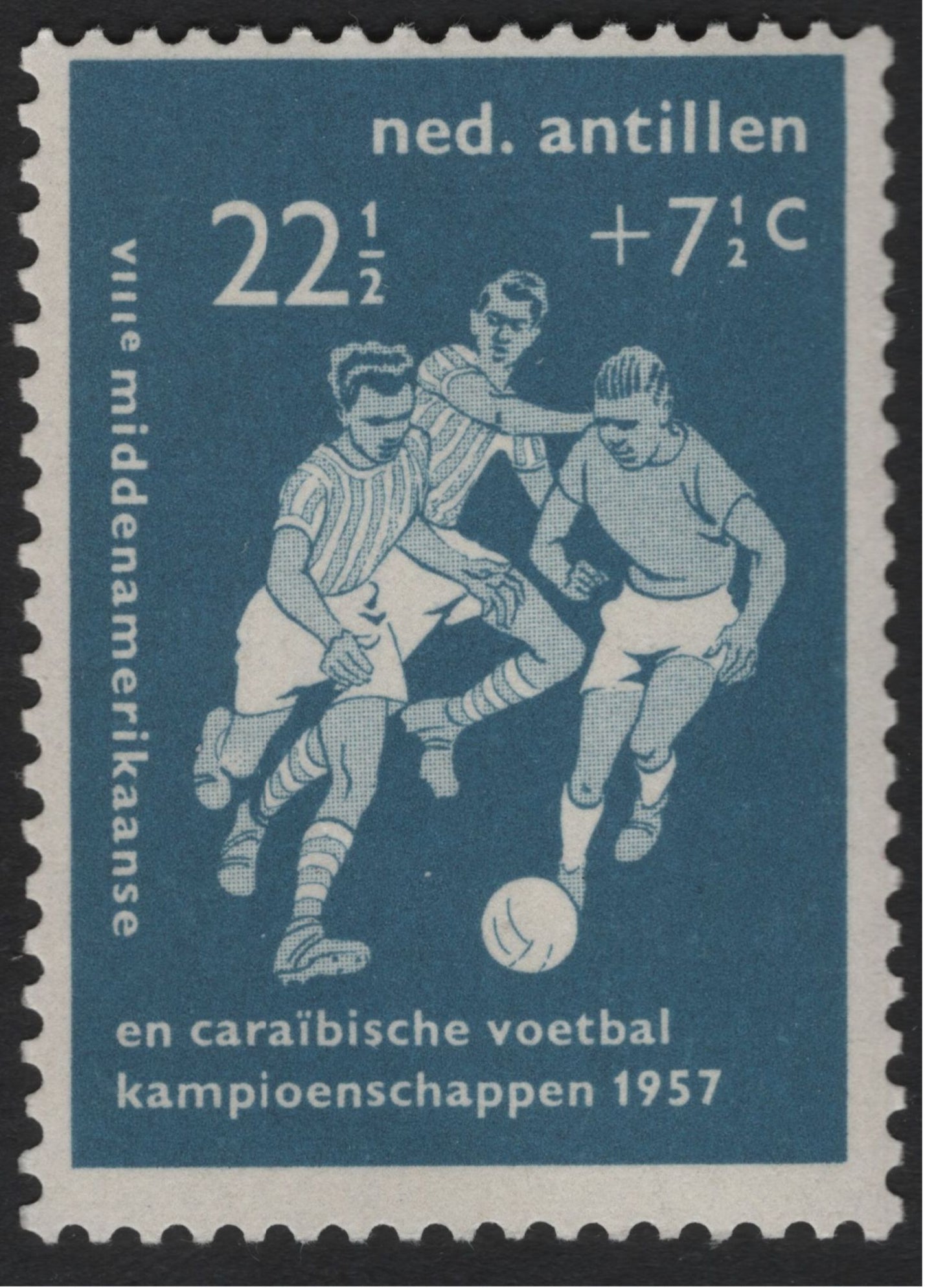 SCG5917 - Netherlands Antilles – 1957 Caribbean Football Championship Semi-Postal Set