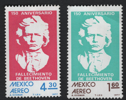 SCG5918 - Mexico 1977 – 150th Anniversary of Beethoven’s Death (Airmail Issue)