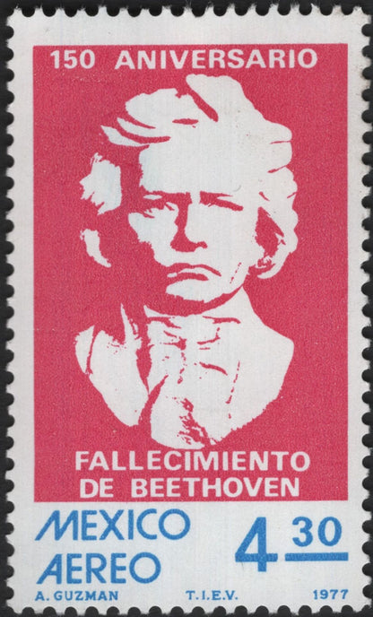 SCG5918 - Mexico 1977 – 150th Anniversary of Beethoven’s Death (Airmail Issue)