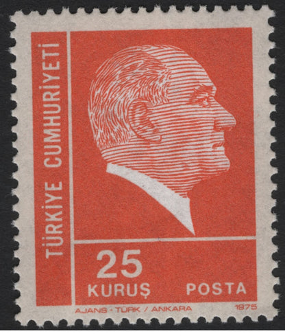 SCG5925 - Atatürk Definitive Series — Republic of Turkey (1972–1975)