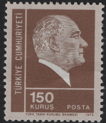SCG5925 - Atatürk Definitive Series — Republic of Turkey (1972–1975)