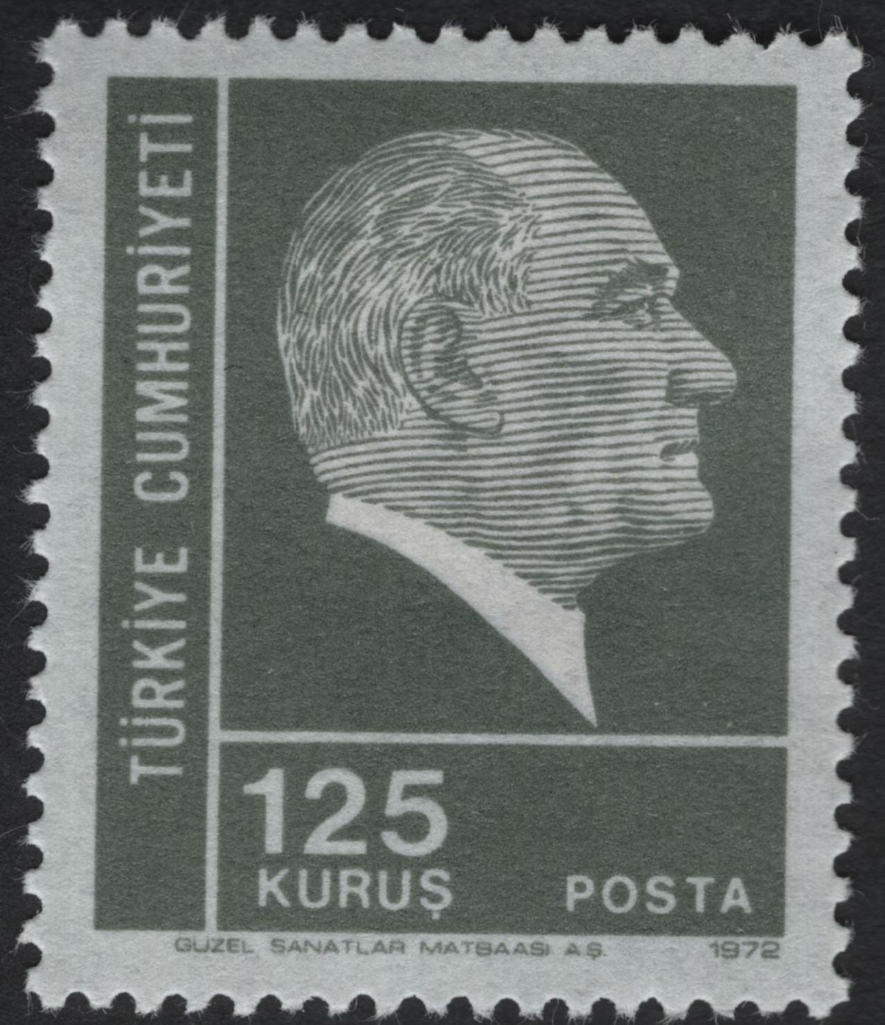 SCG5925 - Atatürk Definitive Series — Republic of Turkey (1972–1975)