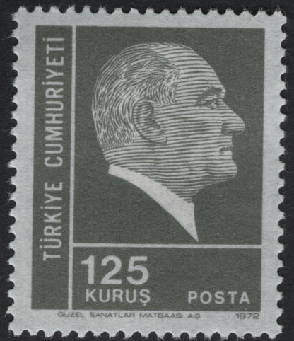 SCG5925 - Atatürk Definitive Series — Republic of Turkey (1972–1975)