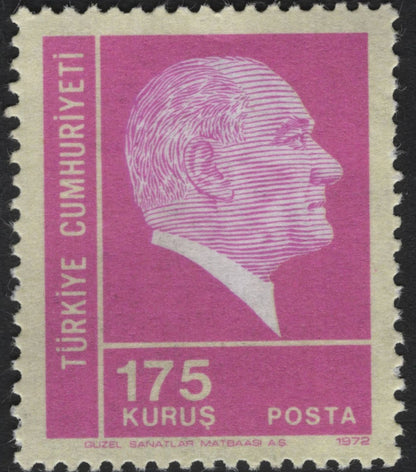 SCG5925 - Atatürk Definitive Series — Republic of Turkey (1972–1975)