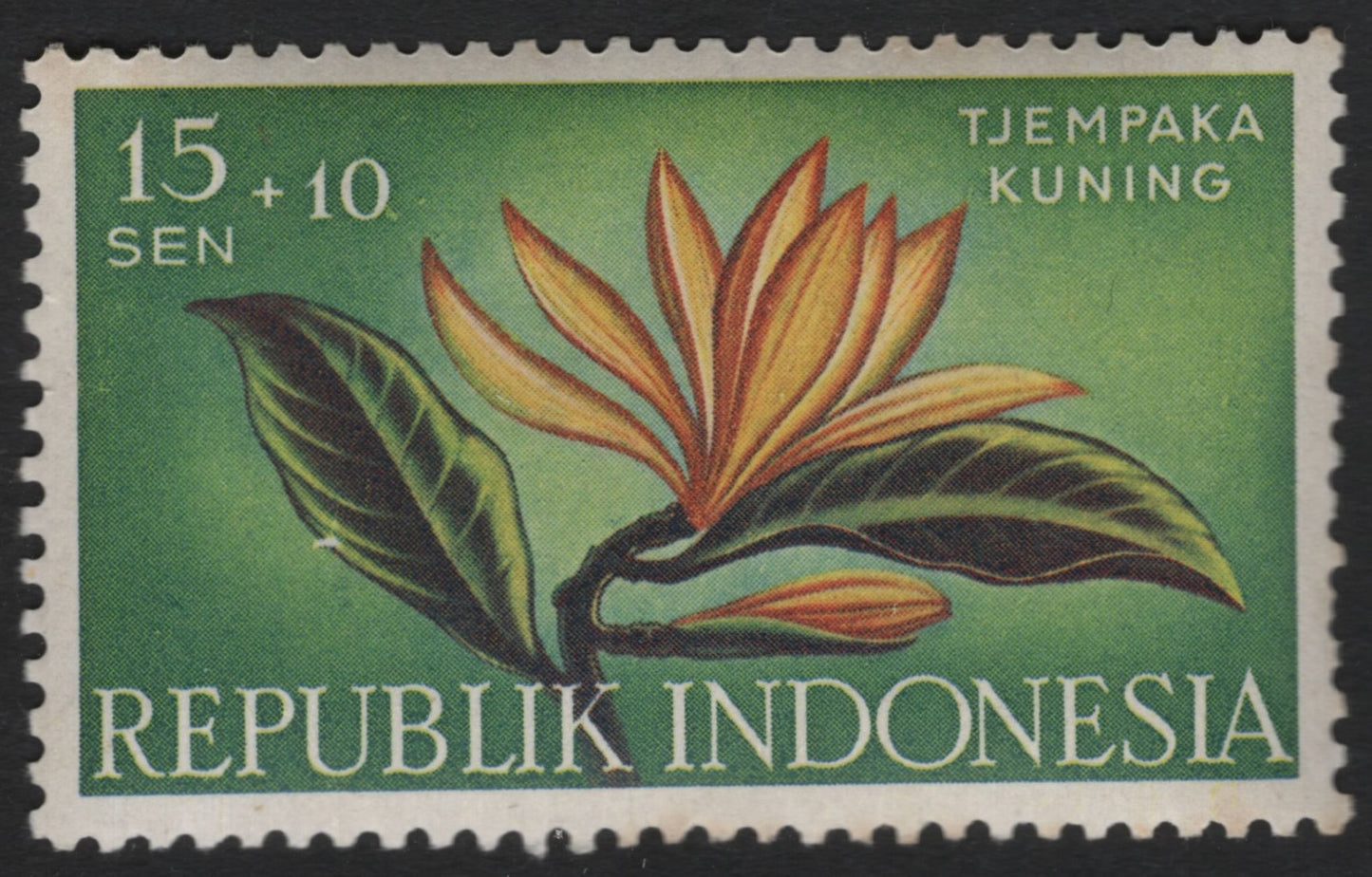 SCG5936 - Indonesia 1966 Semi-Postal Flowers Series