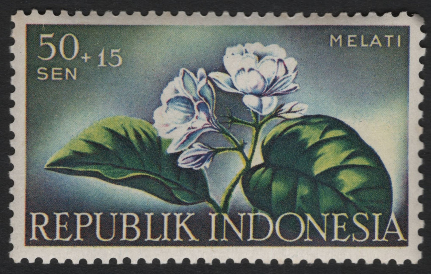 SCG5936 - Indonesia 1966 Semi-Postal Flowers Series