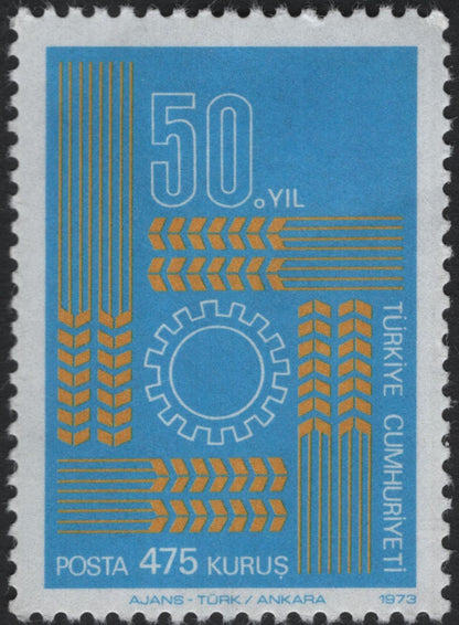 SCG5932 - Title: Turkey – Industrial Anniversary & UIC 50th Anniversary Stamps (1972–1973)
