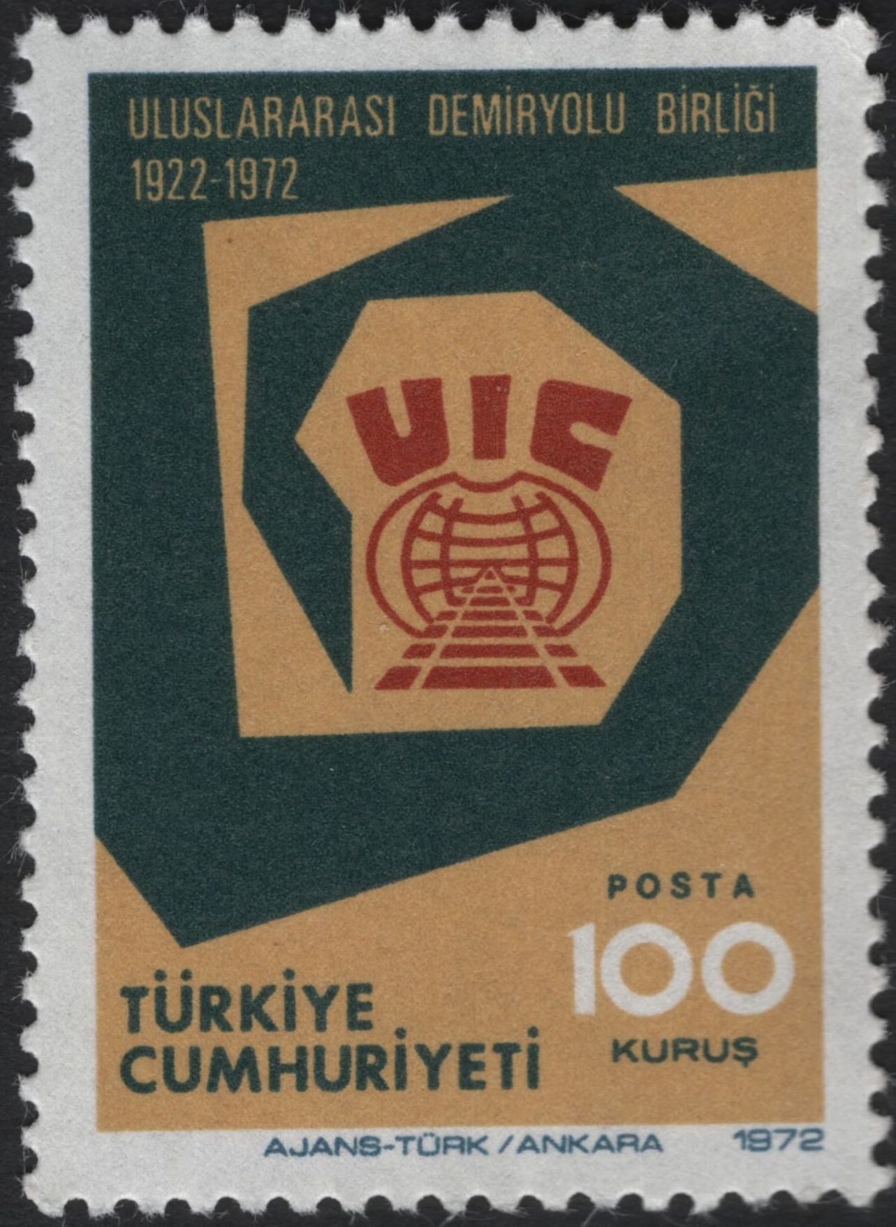 SCG5932 - Title: Turkey – Industrial Anniversary & UIC 50th Anniversary Stamps (1972–1973)