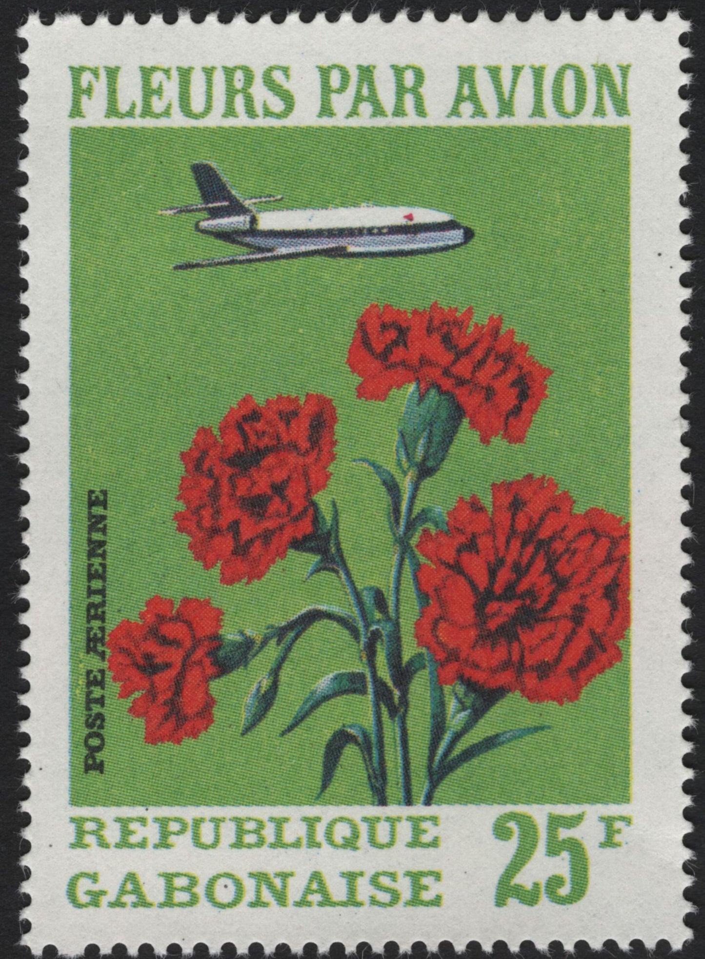 SCG5938 - Gabon 1960s “Fleurs par Avion” Airmail Stamp Set
